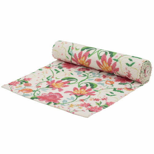 Floral Red Kitchen - Claudia Indoor/Outdoor Table Runner Candy Red Wylder Nature