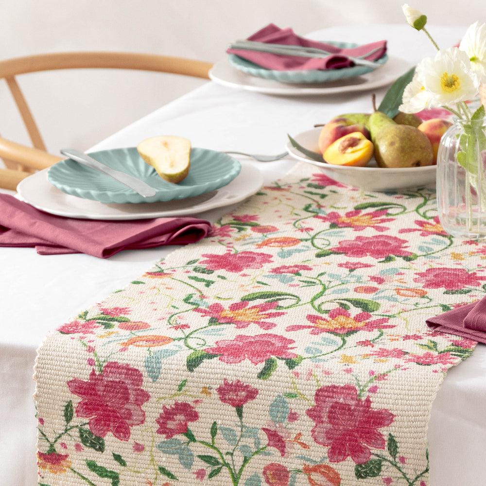 Claudia Indoor/Outdoor Table Runner Candy Red