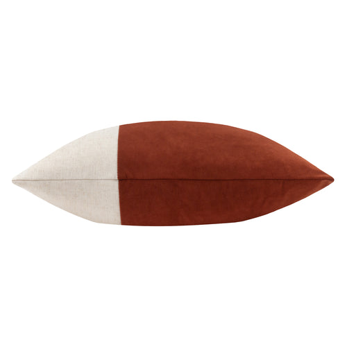 Plain Red Cushions - Coba Washed Velvet Cushion Cover Brick furn.