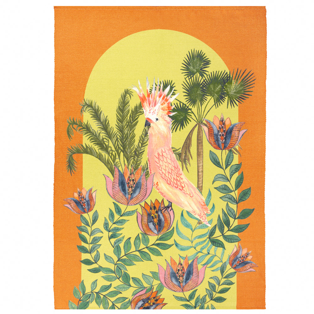 Cockatoo Outdoor Washable Rug Orange