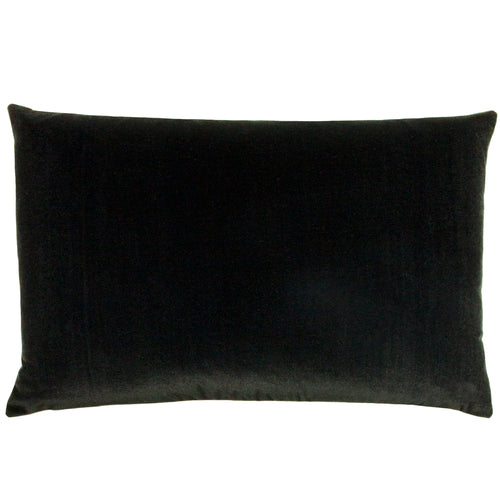 Plain Black Cushions - Contra Velvet Cushion Cover Black furn.