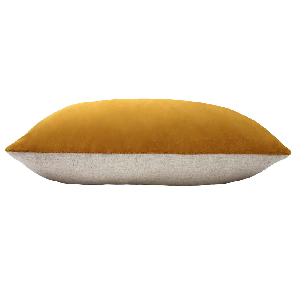 Contra Velvet Cushion Mustard