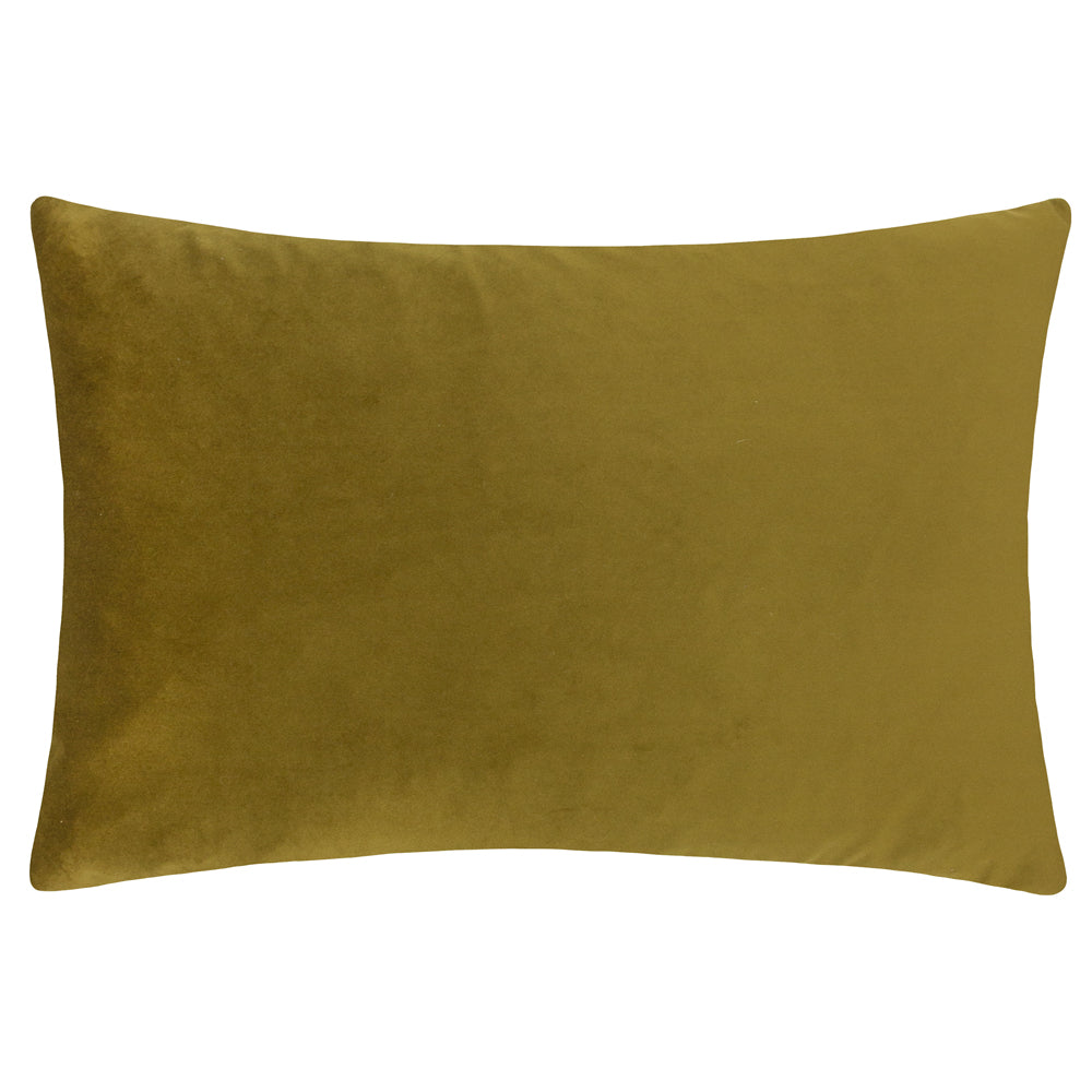 Contra Velvet Cushion Olive