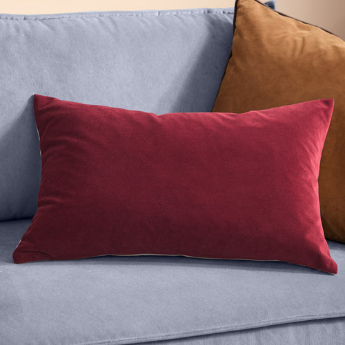 Contra Velvet Cushion Oxblood