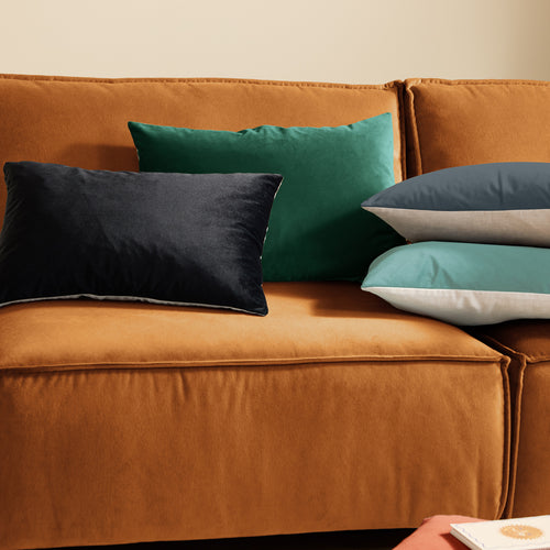 Contra Velvet Cushion Slate Blue