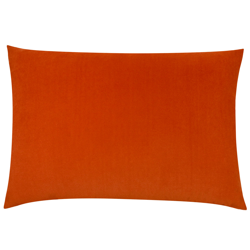 Contra Velvet Cushion Tangerine