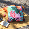 furn. Coralina Large 70cm Outdoor Floor Cushion Cover in Aqua/Pink