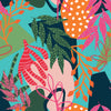 furn. Coralina Tropical Palm Duvet Cover Set in Aqua/Pink