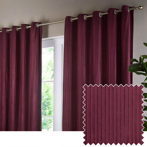 Plain Red Curtains - Corinthian Velvet Room Darkening Eyelet Curtains Merlot Paoletti