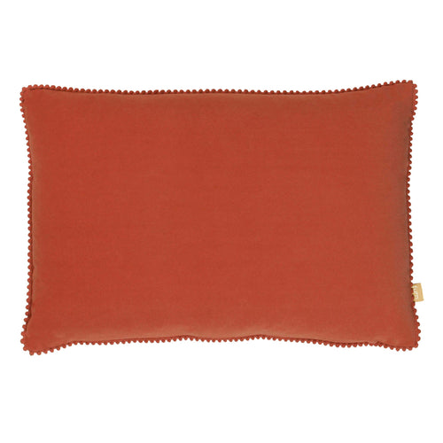 Plain Red Cushions - Cosmo  Rectangular Velvet Cushion Cover Brick furn.