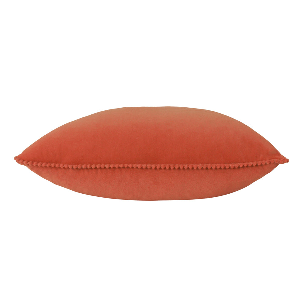 Cosmo Rectangular Velvet Cushion Brick