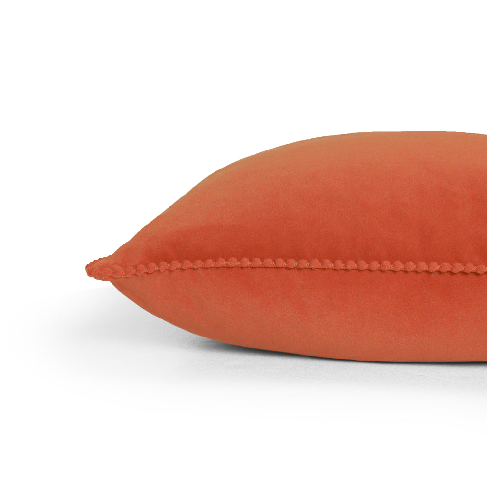 Cosmo Rectangular Velvet Cushion Brick