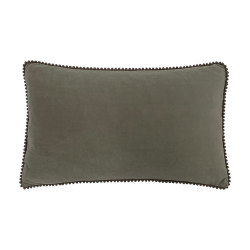 Plain Grey Cushions - Cosmo  Rectangular Velvet Cushion Cover Grey furn.
