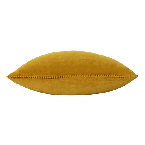 Plain Yellow Cushions - Cosmo  Rectangular Velvet Cushion Cover Ochre furn.