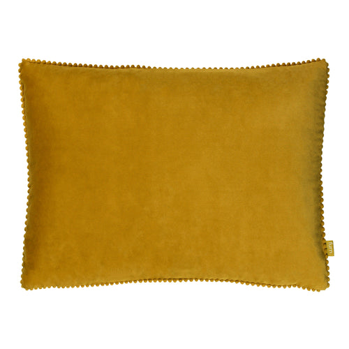 furn. Cosmo Rectangular Velvet Cushion Cover in Ochre