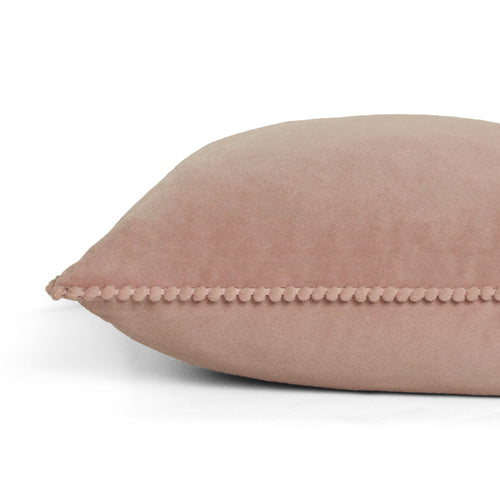 Plain Pink Cushions - Cosmo Velvet Cushion Cover Blush furn.