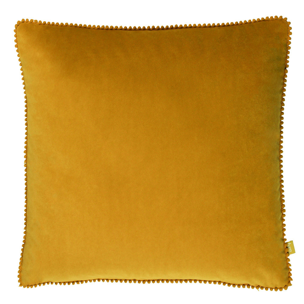 Plain Yellow Cushions - Cosmo Velvet Cushion Cover Ochre furn.
