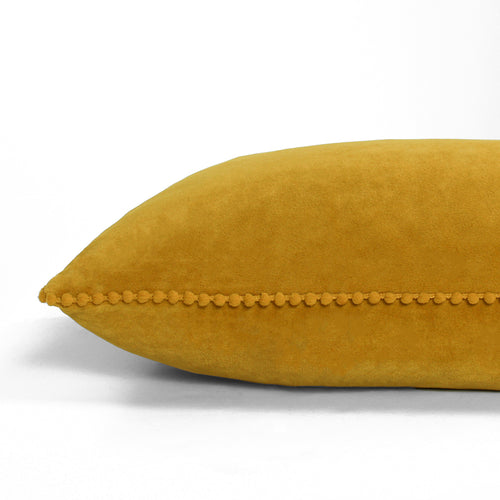 Plain Yellow Cushions - Cosmo Velvet Cushion Cover Ochre furn.