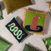 furn. Coral Snake Cushion Cover in Lime