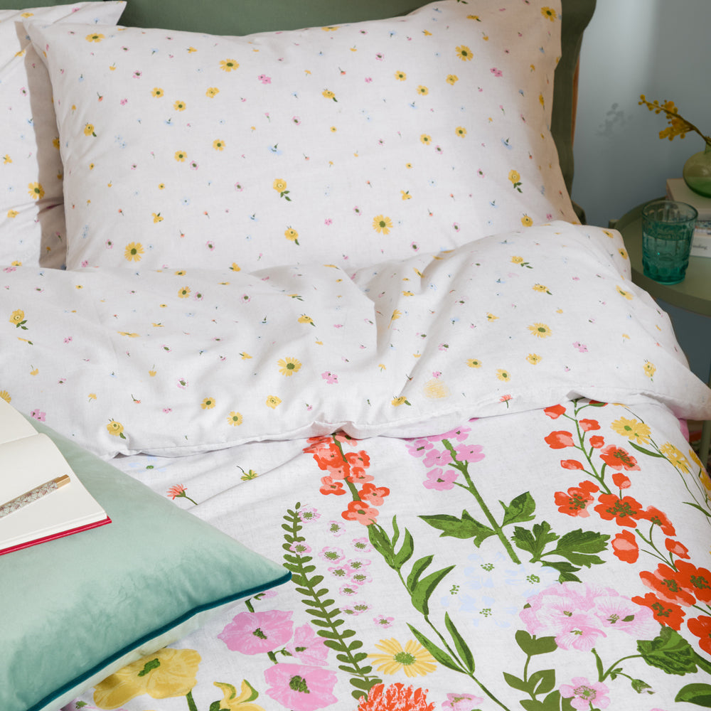 Cottage Garden Reversible Printed Duvet Cover Set Multicolour