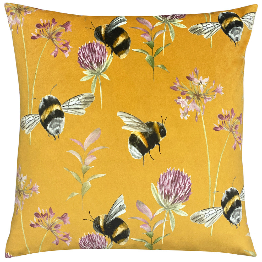 Bee velvet cushion hotsell