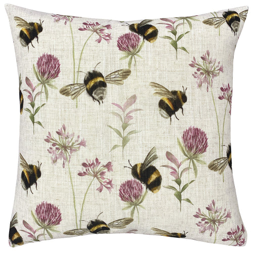 Animal Beige Cushions - Country Bee Garden Cushion Cover Lavender Evans Lichfield
