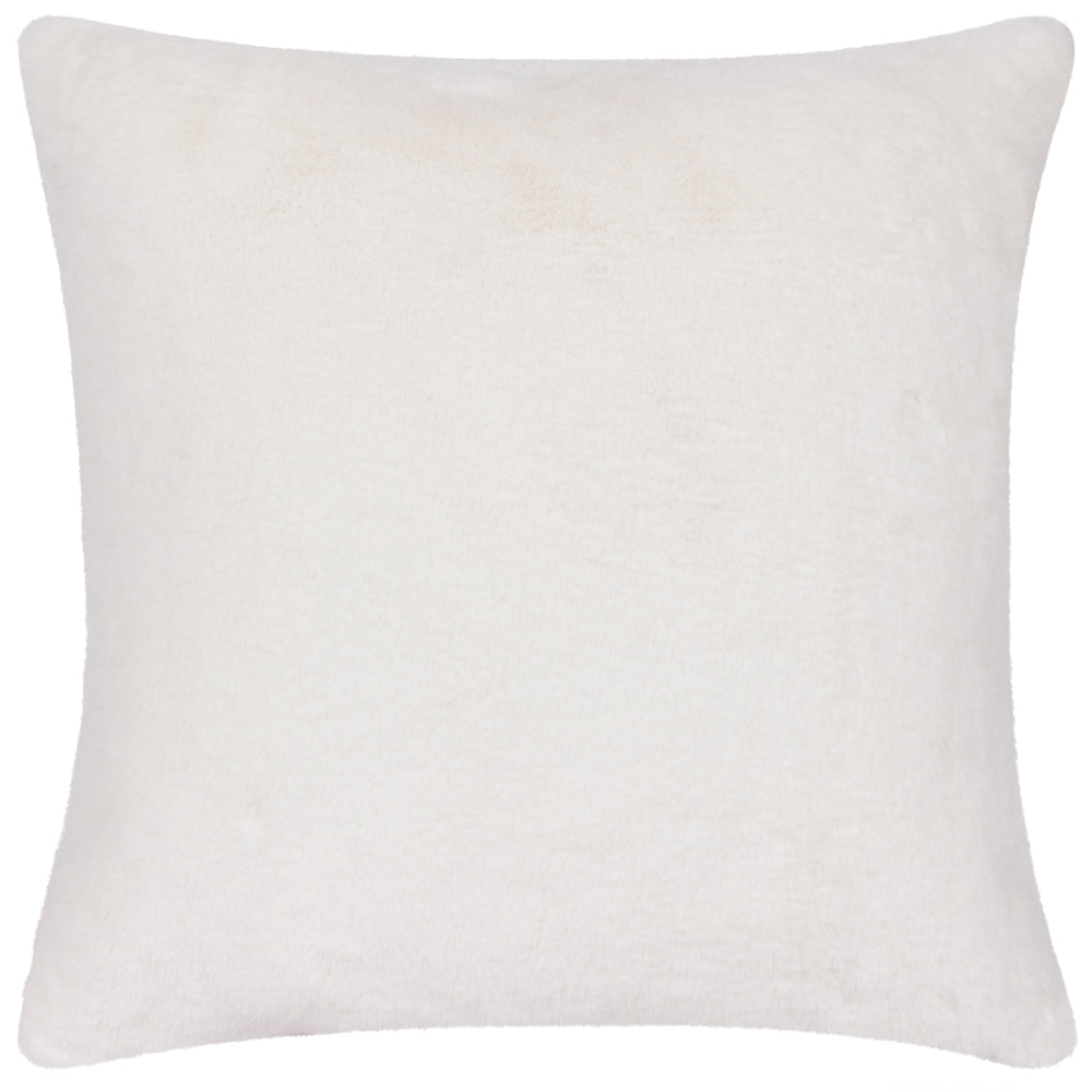 Cozee Check Faux Fur Cushion Pink