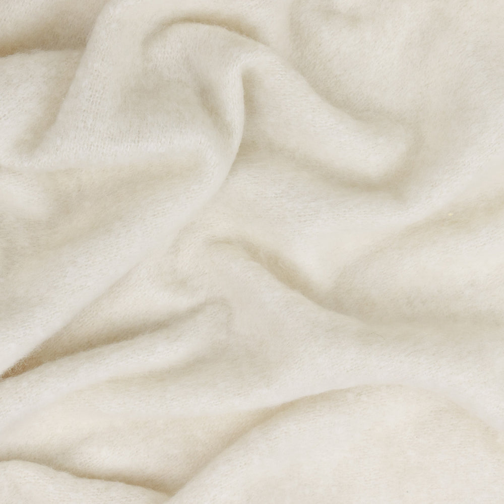 Cozy Woven Tasselled Throw Ecru