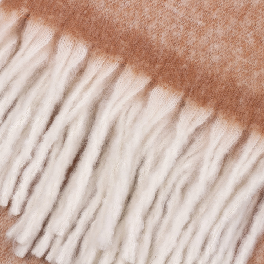 Cozy Woven Tasselled Throw Rust