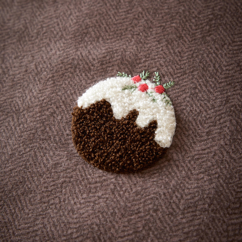 Christmas Pudding Tufted Duvet Cover Set Chocolate