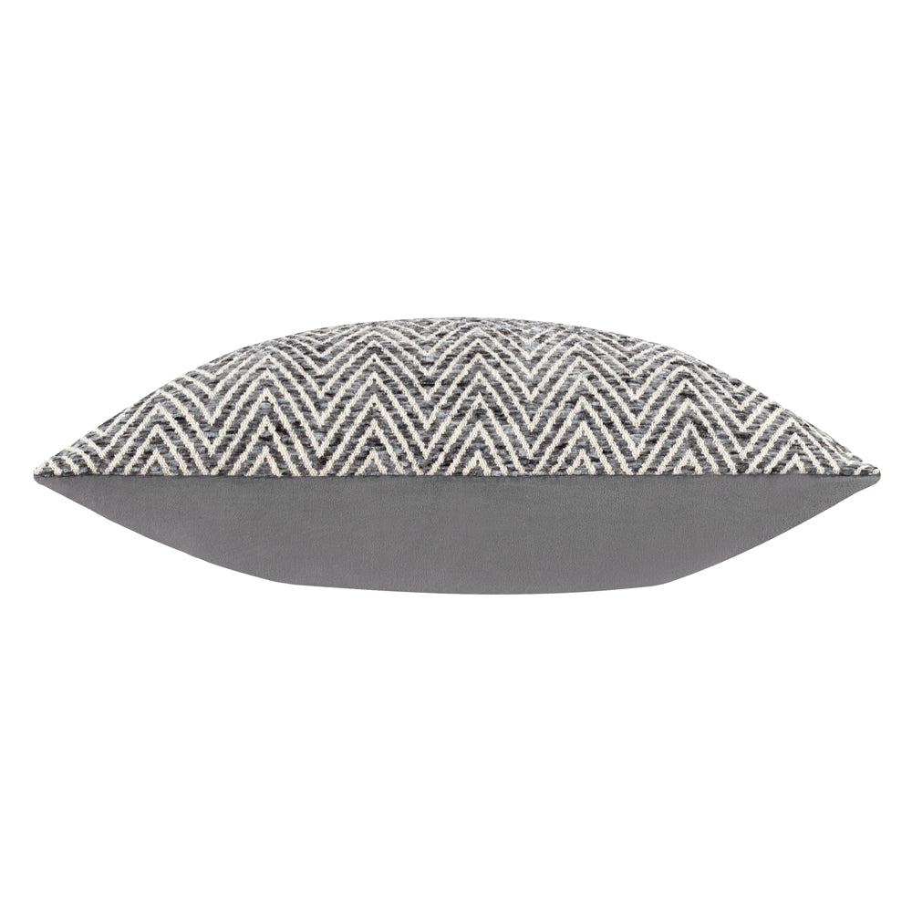 Croft Twill Woven Cushion Charcoal