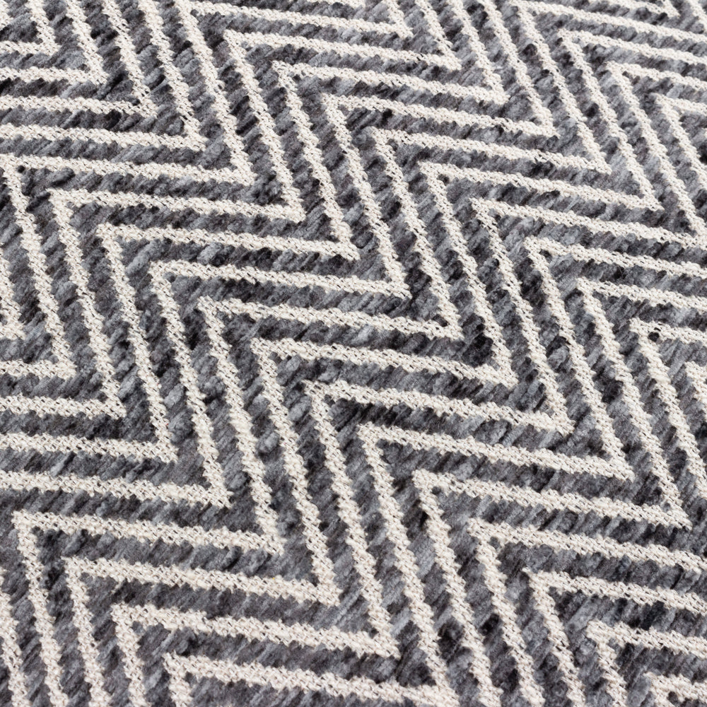 Croft Twill Woven Cushion Charcoal