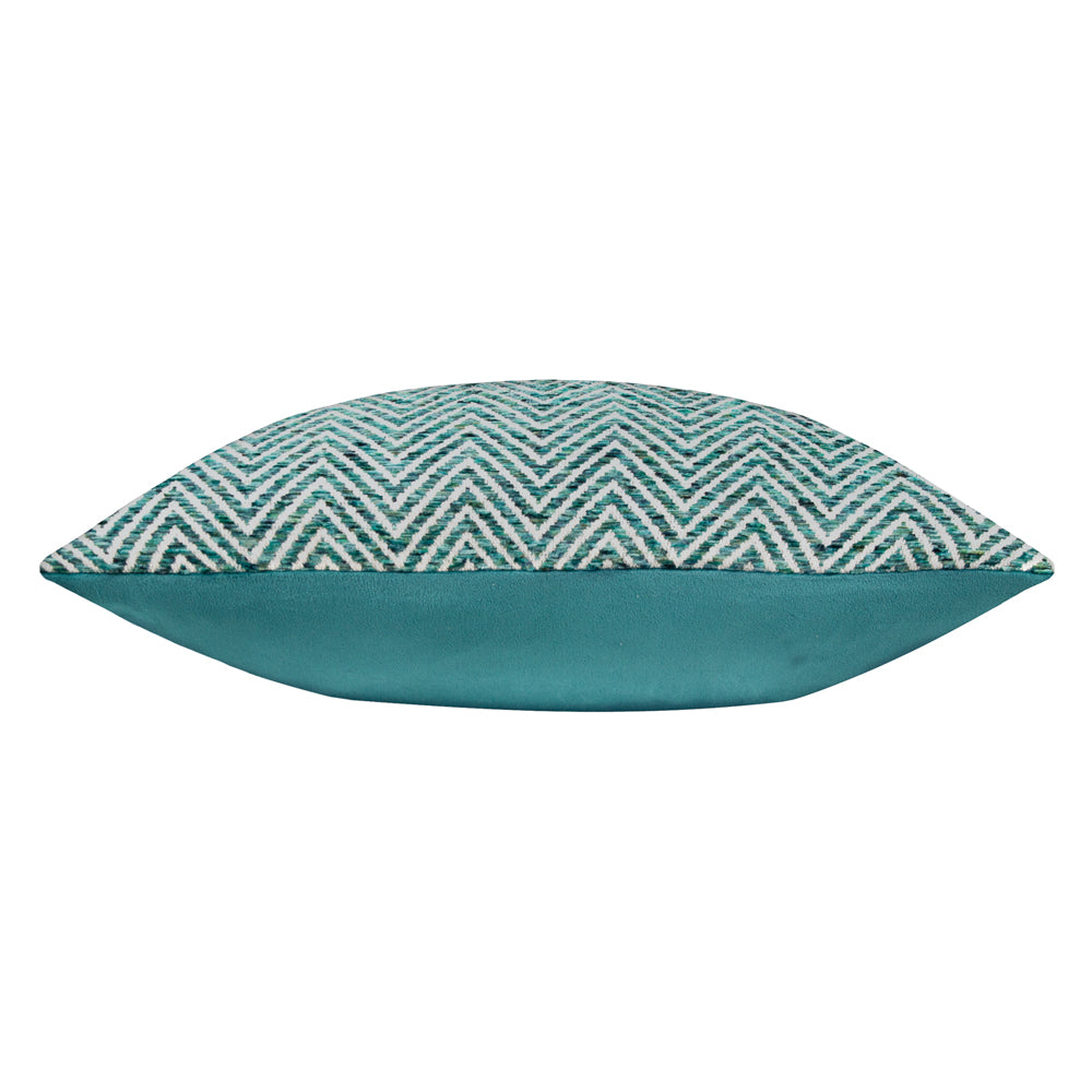 Croft Twill Woven Cushion Teal