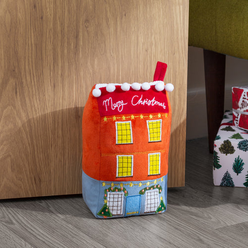 Abstract Multi Accessories - Christmas Spirit House Festive Door Stop Multicolour furn.
