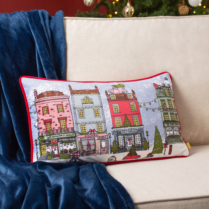 Abstract Purple Cushions - Christmas Spirit Festive Cushion Cover Lilac furn.