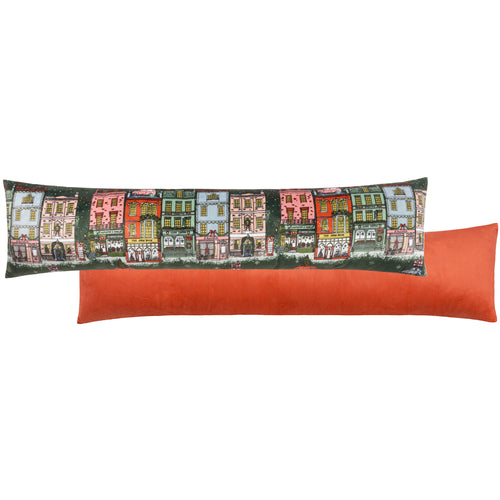 Abstract Green Cushions - Christmas Spirit Festive Draught Excluder Green/Red furn.