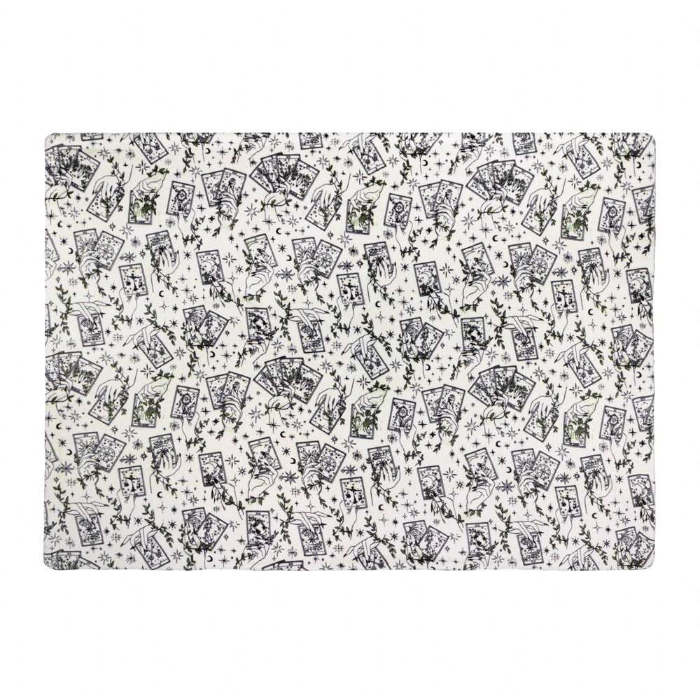 Celestial Stories Printed Sherpa Fleece Throw Green
