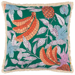 furn. Cypressa Floral Mosaic Cushion Cover in Teal