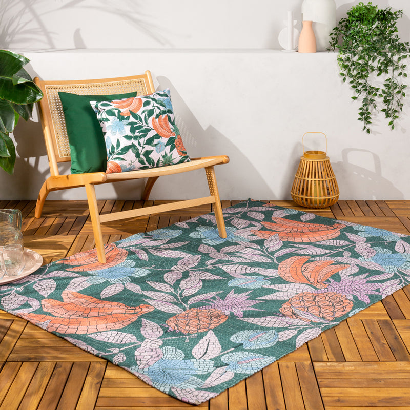 Floral Green Rugs - Cypressa 120x170cm Indoor/Outdoor Rug Jade furn.