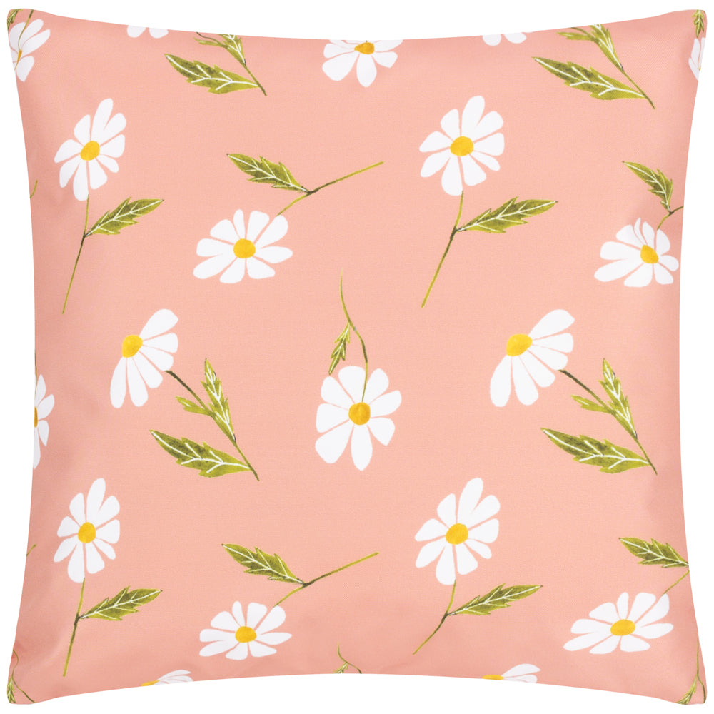 Daisies Floral Reversible Outdoor Cushion Pink