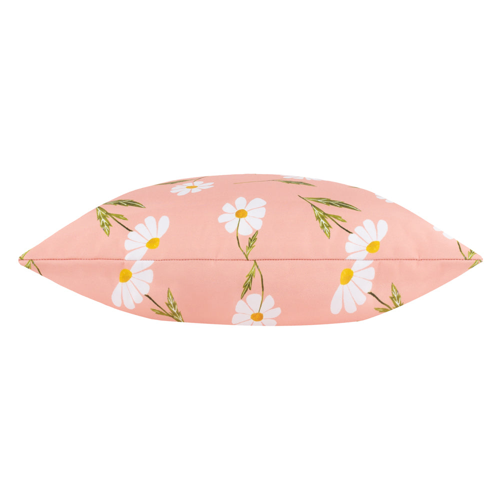 Daisies Floral Reversible Outdoor Cushion Pink