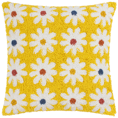 Floral Yellow Cushions - Daisy New Knitted Cushion Cover Mellow Yellow heya home