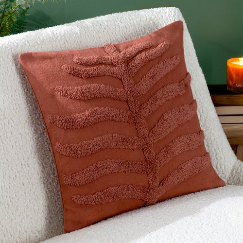Jungle Red Cushions - Dakota Tufted Cushion Cover Clay furn.