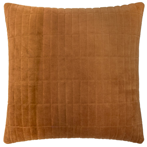 Dales Quilted Cotton Velvet Cushion Pecan