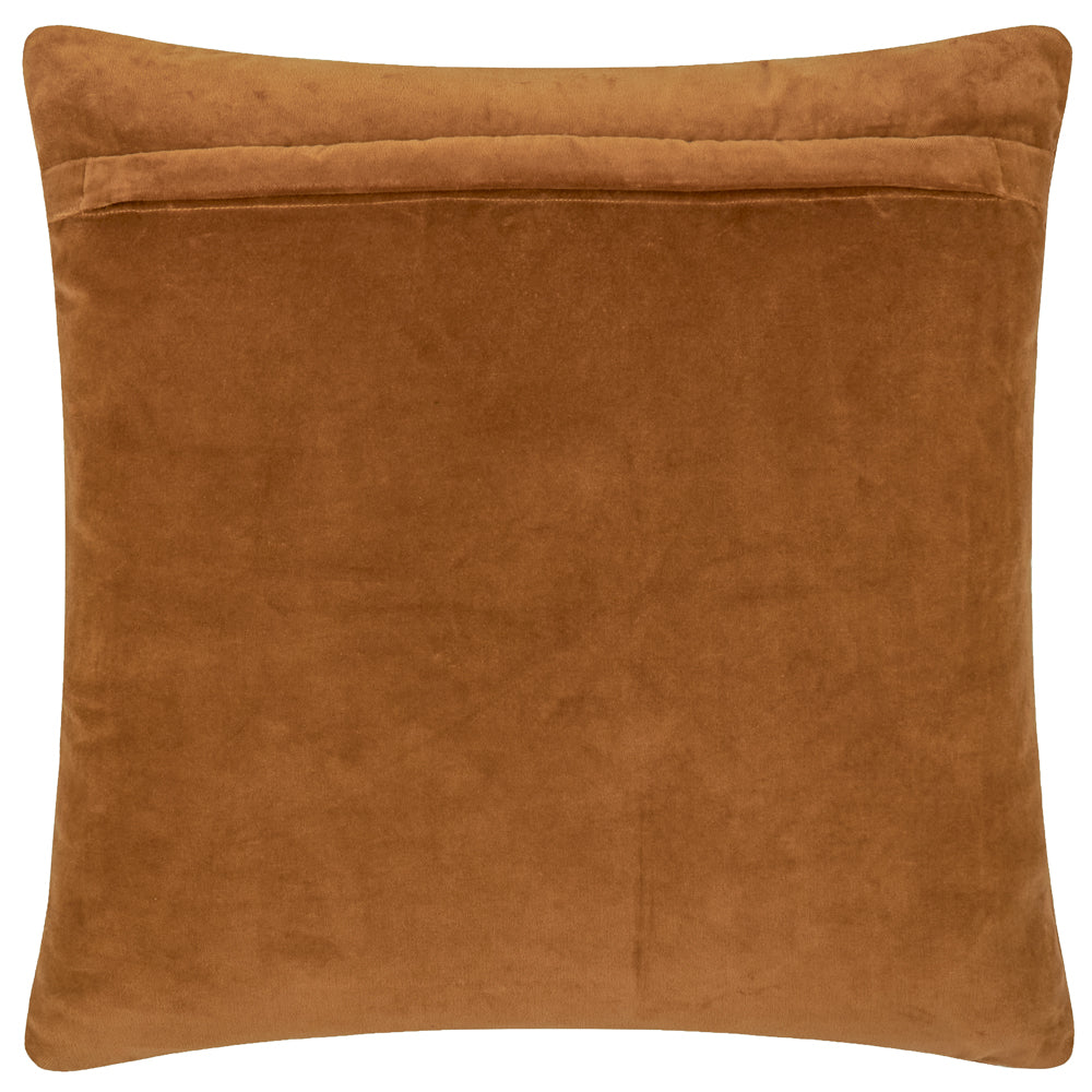 Dales Quilted Cotton Velvet Cushion Pecan