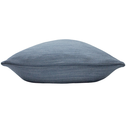 Plain Blue Cushions - Dalton Slubbed Cushion Cover Bluestone Evans Lichfield