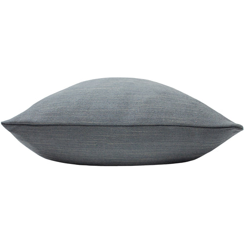 Plain Grey Cushions - Dalton Slubbed Cushion Cover Charcoal Evans Lichfield