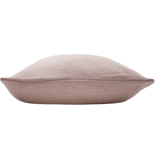 Plain Pink Cushions - Dalton Slubbed Cushion Cover Powder Evans Lichfield