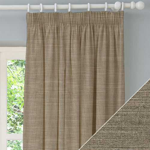 Plain Brown M2M - Dalton Bark Made to Measure Curtains furn.