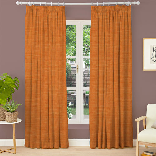 Plain Orange M2M - Dalton Sienna Made to Measure Curtains furn.